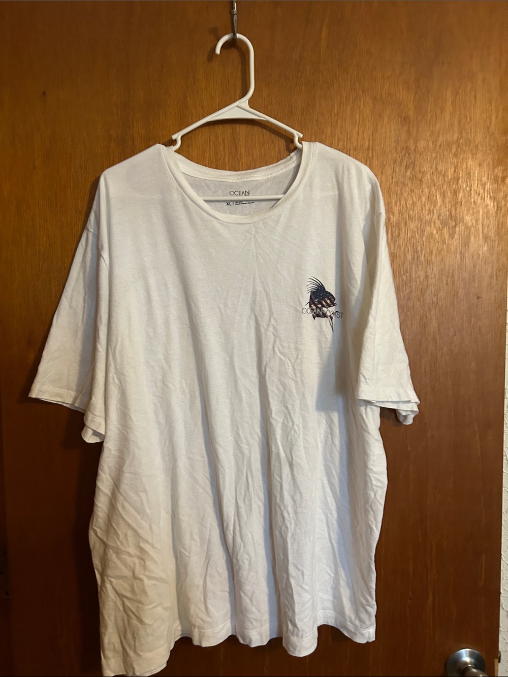 Oceanist White Short Sleeve Tee with Small Nautical Emblem